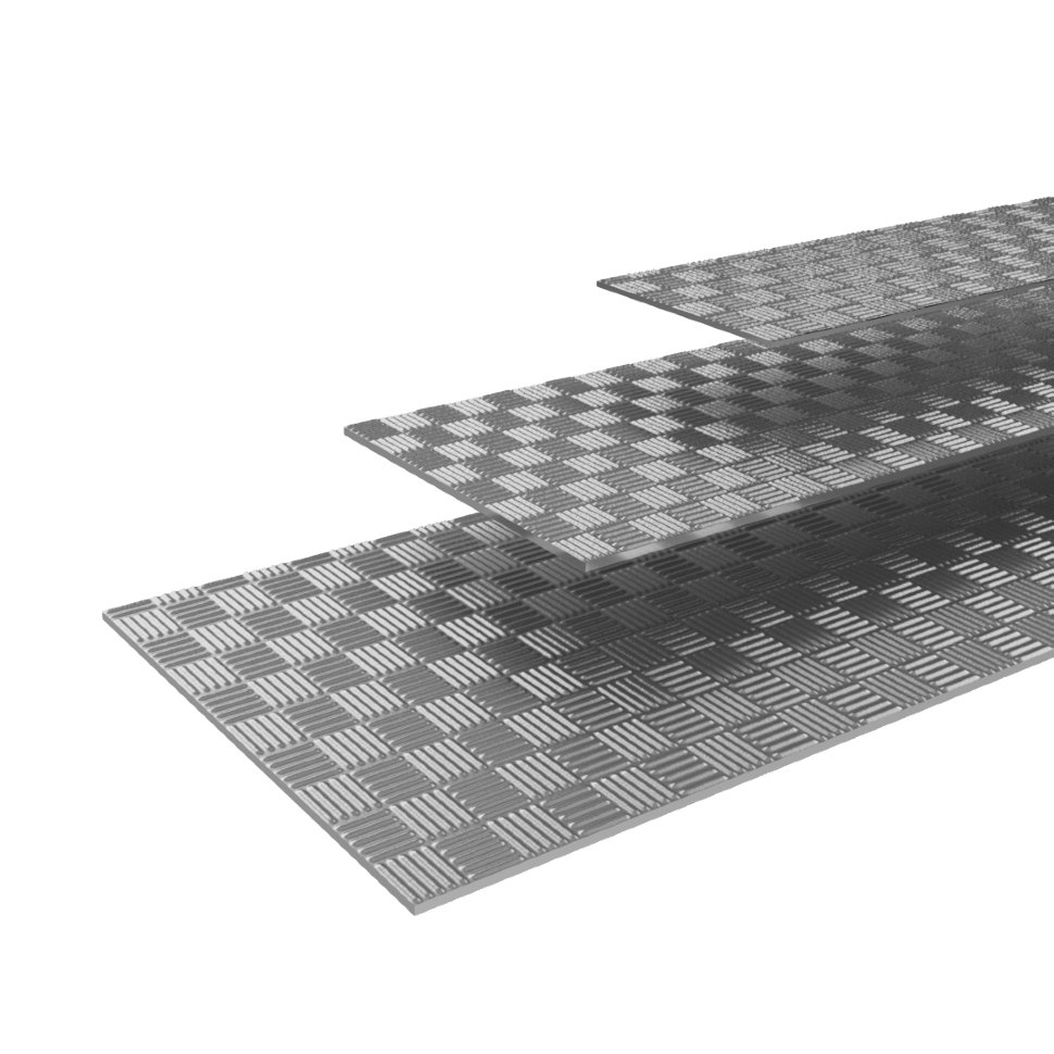 Placa Cuadros Galvanizada Galvanized Checkered Plate